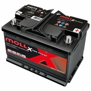 MOLL モル 84074 X-TRA Charge X-TRA Charge 欧州車用 自動車用バッテリー 電解液注入済