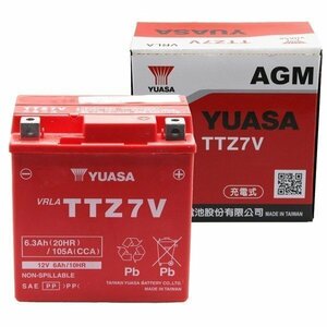 台湾ＹＵＡＳＡ (台湾ユアサ) TTZ7V バイク用バッテリー 電解液注入済み◆本州・四国・九州は 送料無料!!◆