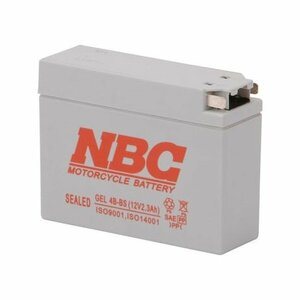 NBC GEL 4B-BS シールド型 バイク用バッテリー GELタイプ 液入充電済