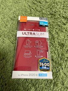 iPhone12 mini ケース手帳 5.4 インチ 磁石付 レッド エレコム