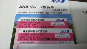 【送料無料】ANA全日空 株主優待券２枚+グループ優待券クーポン冊子