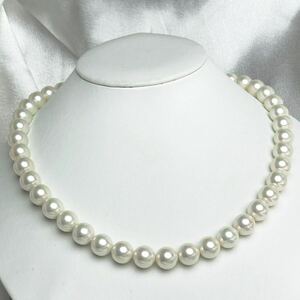  flower . beautiful!. pearl necklace 10mm white pink green 42cm perfect . finishing jewelry. pearl necklace necklace
