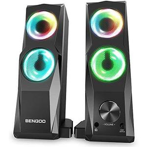 * black * Bengooge-ming speaker PC speaker pc for wire usb speaker RGB light attaching 2.0 channel stereo compact 