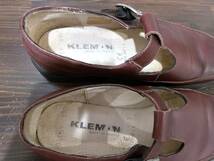 美品 KLEMAN クレマン made in france フランス製 DAISY Tストラップ レザーシューズ 革靴 38 24cm バーガンディ 希少 DAISYOR ワイン _画像8