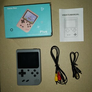  portable retro game machine 500 kind game built-in gray 