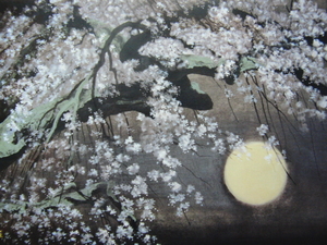 Art hand Auction Kazuho Hieda 春幕 稀有艺术书插图, 日本画, 热门作家, 家乡, 日本风景, 樱花, 朦胧的月亮, 包括免费送货和全新高品质框架, 绘画, 油画, 自然, 山水画
