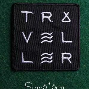 #TRAVELLER■“3D”刺繍アイロンパッチ=ワッペン#アップリケ/アイロン式Patch■×1枚：送料込み599円