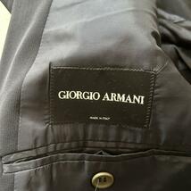 【美品】 GIORGIO ARMANI ジョルジオアルマーニ スーツ セットアップ ジャケット ダブル 54(2XL位) 黒 メンズ 大きいサイズ_画像7