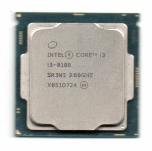 Intel ☆ Core i3-8100　SR3N5 ☆ 3.60GHz／6MB／8GT/s　4コア ☆ ソケットFCLGA1151 ☆