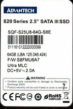 SATA ★ ADVANTECH 820Series　SSD HDD　64GB　4枚セット ★ 健康状態：正常 ★_画像3