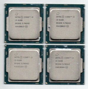 Intel ☆ Core i3-6100　SR2HG　４個セット ☆ 3.70GHz／3MB／8GT/s ★ ソケットFCLGA1151 ★