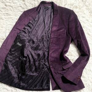  прекрасный товар / редкий L* Dolce & Gabbana DOLCE&GABBANA tailored jacket редкий цвет * лиловый фиолетовый вельвет 48 мужской трудно найти *
