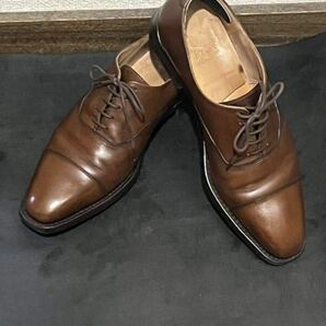 【クロケット&ジョーンズ CROCKETT&JONES】 Hallam ハラム キャップトゥ シューズ 紳士靴 (メンズ) size5E 茶系の画像1