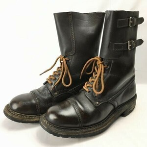 60sビンテージ1969年製?　欧州　コンバット　コマンド　ミリタリーブーツ　サイズ41　26.0-26.5　ダークブラウン　Vintage/boots 管No.WN32