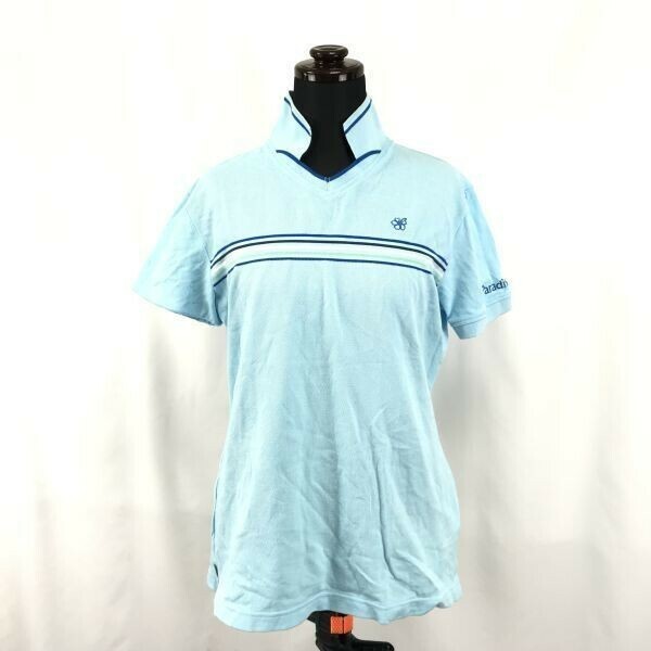 Paradiso★ゴルフ/半袖ポロシャツ【Mens size -M/水色/light blue】Tops/Shirts◆BH5-Ａ