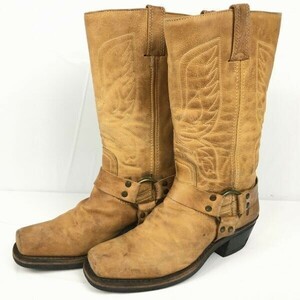 USA made Vintage model FRYE/ fly western boots size 8M 25.5-26.0 degree tea / Brown Vintage/boots tube No.WL65
