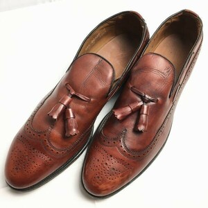 Allen Edmonds　ビンテージ　Berwick　USA製　タッセルローファー　シューズ　茶【サイズ10AAA　管NO.XZE-7