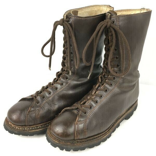 欧州ビンテージ軍物　STAR GOMMER　ミリタリー/コンバット/オフィサーブーツ　サイズ41　25.5-26.0程度　ブラウン/Vintage/boots 管No.WM81