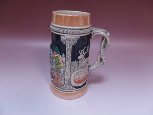  antique west Germany beer mug ceramics made cover lack of ORIGINAL THEWALT