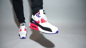 3Y【特価/Used/入手困難】NIKE AIR MAX 90 ESSENTIAL WHITE/RED ORBIT-PSYCH/Jordan sb force atmos AIRMAX dunk acg supreme 1 2 4 95 97 