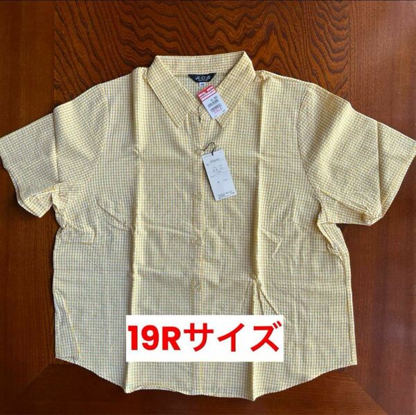 【大きいサイズ】レディースチェック柄シャツ・19R 半袖