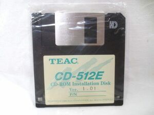 ■当時物 TEAC CD-512E CD-ROM Installation Disk FD Ver.1.01/フロッピーディスク