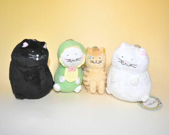 でぶねこ ファミリーミニスコ座りぬいぐるみ 全4種 キーホルダー 大きさ約15cm　動物