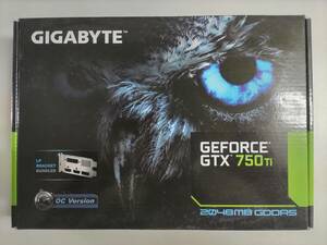 GIGABYTE NVIDIA GeForce GTX750Ti 2GB GDDR5 OC GV-N75TOC-2GL ロープロファイルブラケット付き　動作品