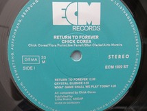 CHICK COREA / RETURN TO FOREVER / W. Germany Press / マトA1/B1 / コーティング / ECM ECM1022 / LP / レコード_画像5