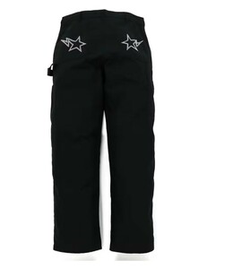 良品 エイプ bape painter work pants ブラック XXL アベイシングエイプ ペインターパンツ カーゴパンツ スタープリント XXL ブラック