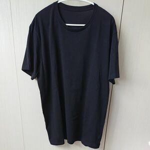 【中古品】ユニクロ 無地半袖Tシャツ 丸首 黒 XL