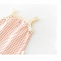 ピンク 73cm キャミソール ロンパース セットアップ ノースリーブ 上下セット ベビー服 女の子 肌着 パジャマ 部屋着 夏 73cm 80cm 90cm 10_画像6