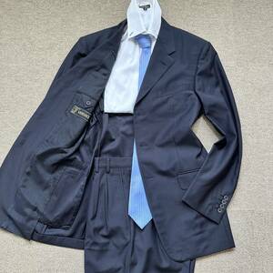 [ rare!!medu-sa pattern ] VERSACE Versace . person. manner .48R (XL degree ) large size suit setup navy navy blue men's unlined in the back 