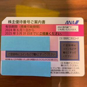 ANA 全日空 株主優待券　有効期限2025年5月31日まで　【番号通知】