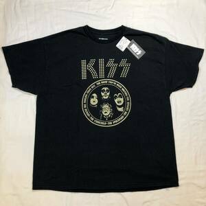 新品 未使用品 Epic Rights KISS キス バンドTシャツ Tシャツ ブラック 黒 半袖Tシャツ Tシャツ 半袖 カットソー プリント XLサイズ