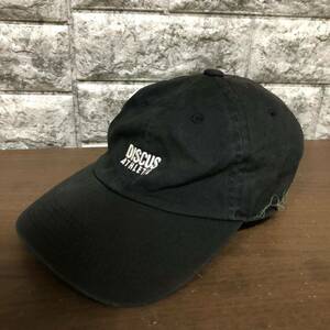 90s DISCUS Athletic 帽子 キャップ ブラック ロゴ ヘッドウェア ヴィンテージ 黒 ワンポイント