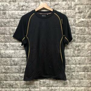 Reebok リーボック 半袖Tシャツ Tシャツ 半袖 カットソー ブラック ゴールド スポーツウェア ランニングウェア トレーニングウェア S