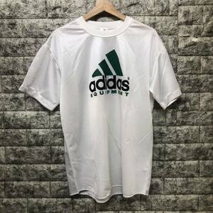 90s adidas デサント企画 アディダス Tシャツ 半袖Tシャツ ホワイト 半袖 カットソー プリント メンズ トップストレーニングウェア 