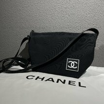 シャネル ノベルティ 非売品 ショルダーバッグ キャンバス CHANEL 斜めがけ スポーツ レディース ブランド 黒_画像7