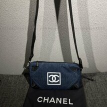 シャネル ノベルティ 非売品 ショルダーバッグ デニム ブルー CHANEL 斜めがけ スポーツ レディース ブランド_画像1