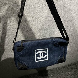 シャネル ノベルティ 非売品 ショルダーバッグ デニム ブルー CHANEL 斜めがけ スポーツ レディース ブランド