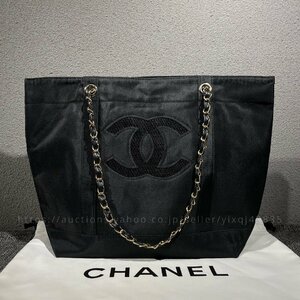 シャネル ノベルティ 非売品 CHANEL VIPギフト スパンコール ココマーク トートバッグ ショルダー チェーン ブラック レディース ブランド