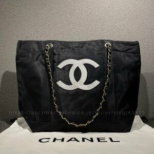 シャネル ノベルティ 非売品 CHANEL VIPギフト スパンコール ココマーク トートバッグ ショルダー チェーン ブラック レディース ブランド