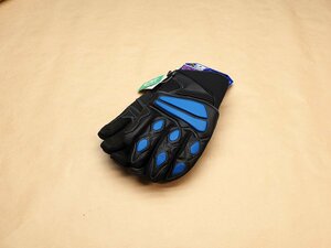 ☆T's RIDERS GEAR ティーズ TSG-33WB ブラック/ブルー ウインターグローブ XXLサイズ (240328DF0061)