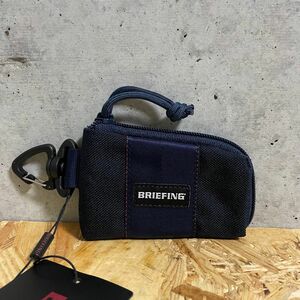 ネイビー【新品】 BRIEFING ラウンドパース　コインケース 小銭入れ ブリーフィング L字ファスナー 財布　カラビナ