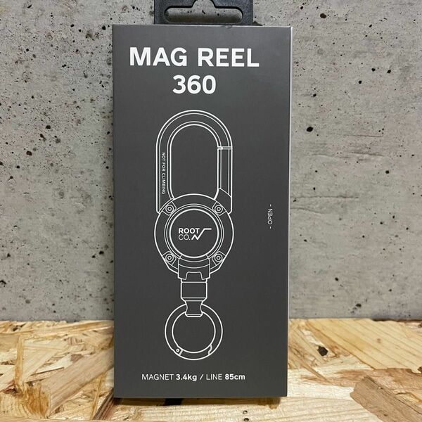 ブラック【新品】ルートコー マグリール360 マグネット内蔵型リールカラビナ (ROOT CO. GRAVITY MAG REEL