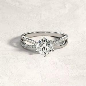 エンゲージリング　ジルコニア　レディース　指輪　大粒　人工ダイヤモンド　大人　シンプル　綺麗　８号　１３号　新品