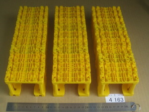 # used Plarail large amount exhibition block . column ... yellow color 30 piece 4163