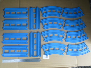 # used Plarail large amount exhibition roadbed . line rail set direct line 6ps.@ bending line 8ps.@537