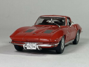 [ジャンク] シボレー コルベット スティングレークーペ Chevrolet Corvette Stingray Coupe C2 (1963) 1/43 - アメリカンカーコレクション